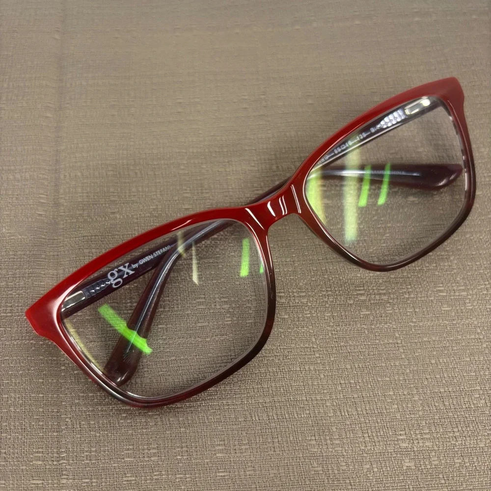 gx by Gwen Stefani GX069 Eyeglass Frames 55-16-135 Red Gradient GeekChic